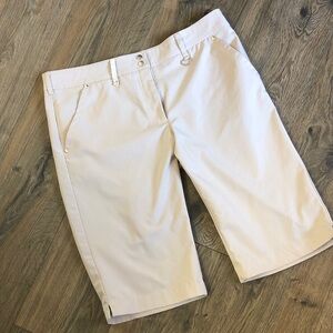 GG BLUE 8 Khaki BERMUDA Coolmax SHORTS 13” Inseam Pockets Belt Loops EUC